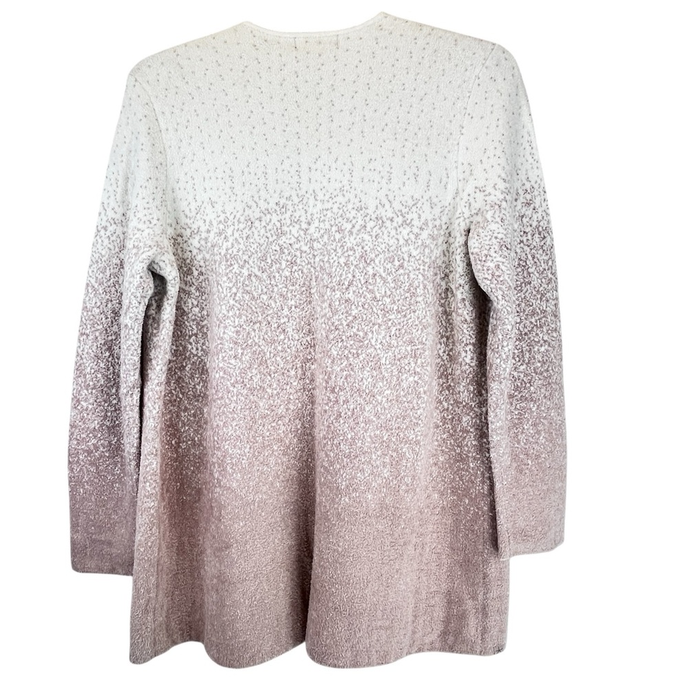 NEW Barefoot Dreams CozyChic Lite Confetti Open Front Cardigan Pearl Rose L NWT - Picture 2 of 14